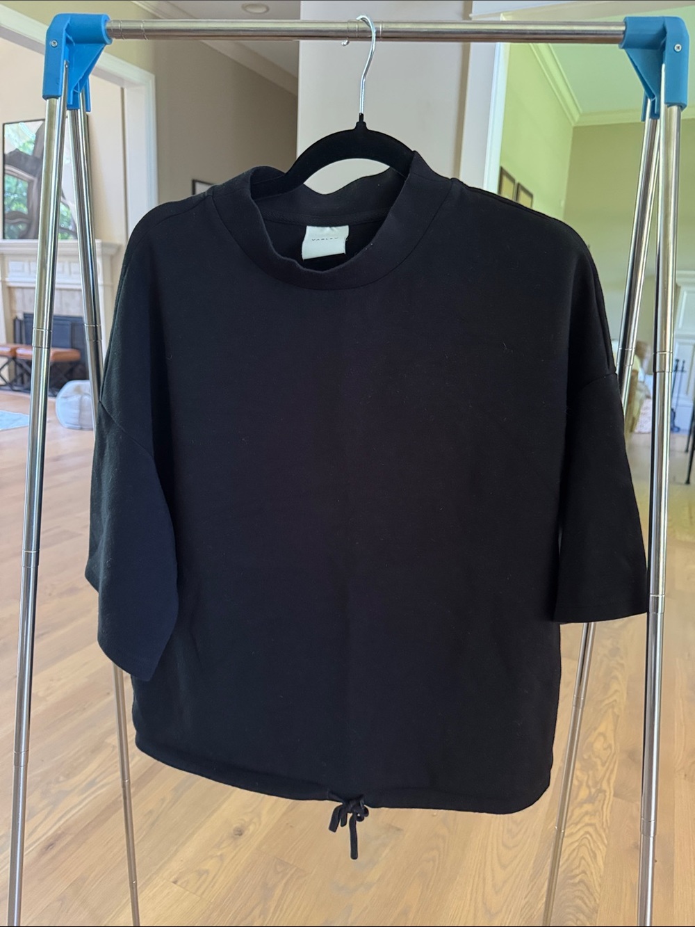 Varley Black Drawstring Sweatshirt